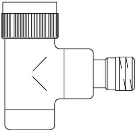 OV Thermostatventil Baureihe EQ M 30x1,5, Eck DN 15, verchromt