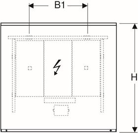 Geberit Lichtspiegel OPTION PLUS m direkter/indirekter Be 900x700x30mm