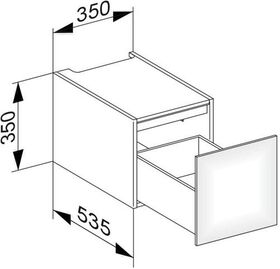 Keuco Unterbauschrank EDITION 11 sw gebü 350x350x535mm