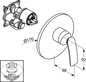 Kludi Brause-Einhandmischer BALANCE UP ma-sw/chr