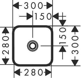 HG Aufsatzwaschtisch Xuniva Q 300x300mm o HL o ÜL weiß ohne SmartClean