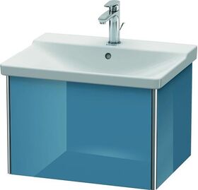 Duravit Waschtischunterbau XSQUARE 405x610x473mm stone blue hochglanz