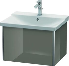 Duravit Waschtischunterbau XSQUARE 405x610x473mm flannel grey hochglanz