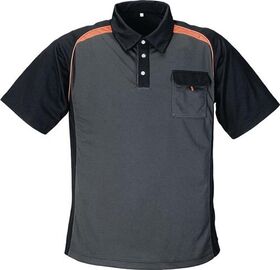 Herrenpoloshirt Gr.XXL dunkelgrau/schwarz/orange TERRATREND