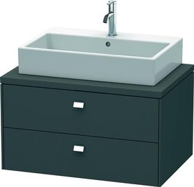 Duravit Konsolenunterschrank BRIOSO Griffe chrom 442x820x550mm graphit matt