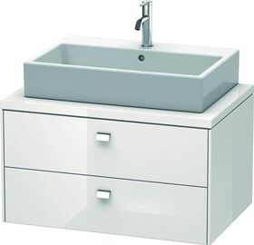 Duravit Konsolenunterschrank BRIOSO Griffe chr 442x820x550mm weiß hochglanz