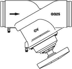 OV Strangregulierventil Hydrocontrol VGC PN 25 GG DN 250 Rollnut-Anschluss 273mm