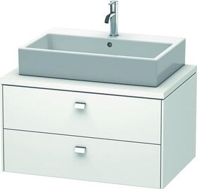 Duravit Konsolenunterschrank BRIOSO Griffe chrom 442x820x550mm weiß matt