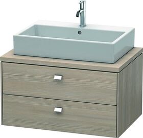 Duravit Konsolenunterschrank BRIOSO Griffe chrom 442x820x550mm pine silver