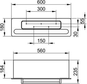 Keuco Handtuchablage EDITION 400 600mm Glas we klar