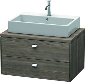 Duravit Konsolenunterschrank BRIOSO Griffe chrom 442x820x550mm pine terra