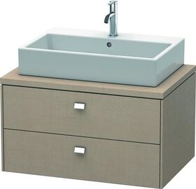 Duravit Konsolenunterschrank BRIOSO Griffe chrom 442x820x550mm leinen