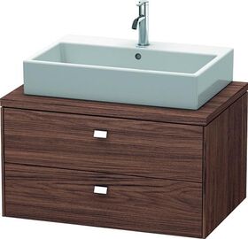 Duravit Konsolenunterschrank BRIOSO Griffe chr 442x820x550mm nussbaum dunkel