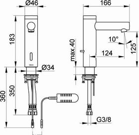 Keuco Elektro-WT-Mischer 130 IXMO Netz vc