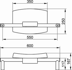 Keuco Wandstange PLAN CARE 600mm verchromt