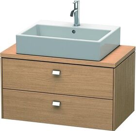 Duravit Konsolenunterschrank BRIOSO Griffe chr 442x820x480mm europ. eiche