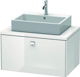 Duravit Konsolenunterschrank BRIOSO Griff chrom 442x820x550mm weiß hochglanz