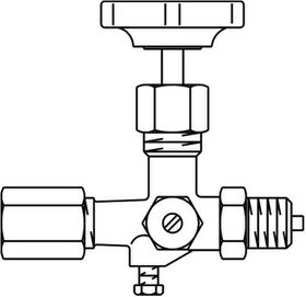 OV Manometerabsperrventil Messing/Niro, DN 15, 1/2Zoll