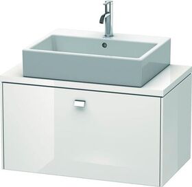 Duravit Konsolenunterschrank BRIOSO Griff chrom 442x820x480mm weiß hochglanz