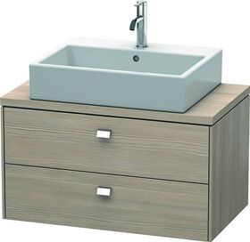 Duravit Konsolenunterschrank BRIOSO Griffe chrom 442x820x480mm pine silver