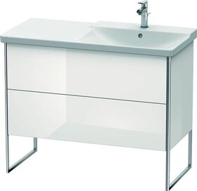 Duravit Waschtischunterbau XSQUARE Be rechts 805x1010x473mm weiß hochglanz