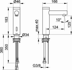 Keuco Elektronik-Waschtischmischer IXMO AquaVip schwarz matt