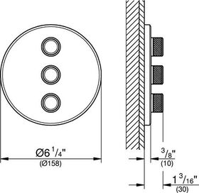 Unterputzventil GROHTHERM SMARTCONTROL rd 3-fach nickel poliert