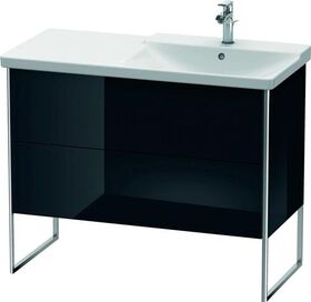 Duravit Waschtischunterbau XSQUARE Be re 805x1010x473mm schwarz hochglanz