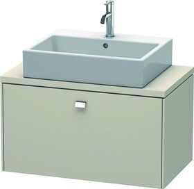 Duravit Konsolenunterschrank BRIOSO Griff chrom 442x820x480mm taupe matt