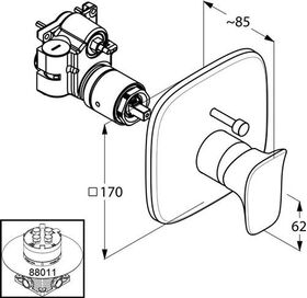 Kludi WF und Brause-Einhandmischer AMBA UP chr