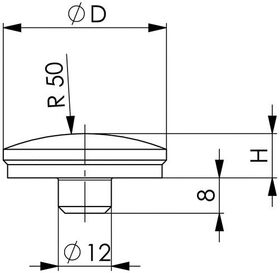 Schraubbockaufsatz Nr.6440 Einsteckzapfen-D.12mm KGL AD 37mm AMF