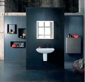 Duravit Waschtisch ME by Starck m ÜL m HLB 650x490mm 1 Hahnloch weiß