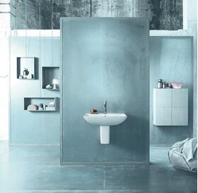 Duravit Waschtisch ME by Starck m ÜL m HLB 650x490mm 1 Hahnloch weiß WG