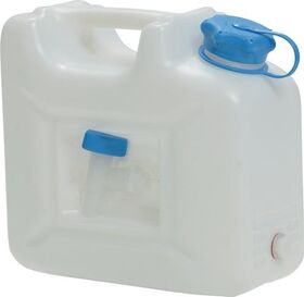 Wasserkanister 12l HD-PE stapelbar,m.Auslaufhahn H310xB350xT165mm HÜNERSDORFF