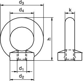 Ringmutter DIN 582 Gew.M10 STA C15 ZN 50St./VE - VPE: 50