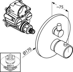 Kludi WF u Br.-Therm.arm. O-CEAN/ZENTA UP chr