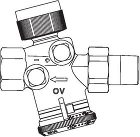 OV Regulierventil Cocon QTZ ohne Messventile DN 20, 150-1050 l/h