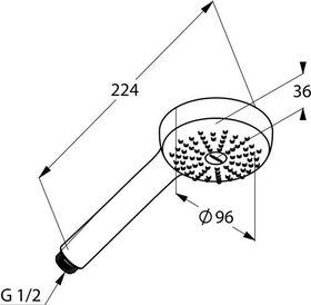 Kludi Handbrause 1S LOGO 8 l/min, 1-strahlig chrom