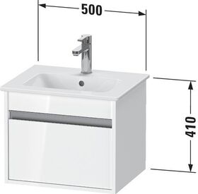 Duravit Waschtischunterbau Ketho Compact 410x500x412mm, 1 Auszug weiß matt