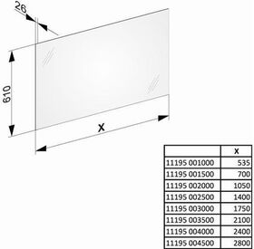 Keuco Kristallspiegel EDITION 11 700x610x26mm