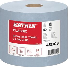 Putztuchrolle Katrin Classic L 2 L180xB220ca.mm blau 2-lagig 2 RL/VE ELOS - VPE: 2