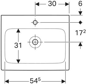 Geberit Waschtisch iCon m Hahnloch ohne Überlauf 600x485mm weiß