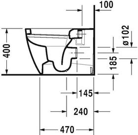 Duravit StdWC ME by Starck BACK-TO-WALL ti. 370x600mm Ab wa weiß/weiß sdm WG