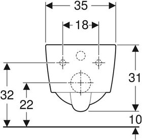 Geberit Wand-Tiefspül-WC iCon Square Rimfree, geschlossene Form weiß