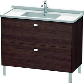 Duravit WT-Unterbau BRIOSO COMPACT Griffe chr 693x1020x469mm Kast. dunkel