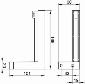 Keuco WC-Papierhalter EDITION 90 SQUARE off. m Rollenbremse vc Breite 166mm