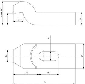 Spanneisen DIN 6316 f.T-Nut 6mm L.60mm AMF