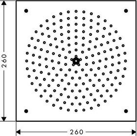 HG Kopfbrause RAINDANCE 1jet Unterputz, 260x260mm chrom