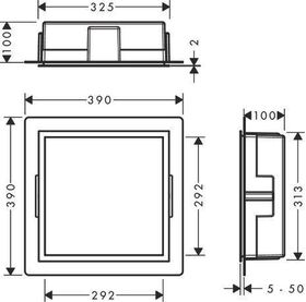 HG Wandnische XtraStoris Individual mattweiß 300x300x100mm Designrahmen pol.