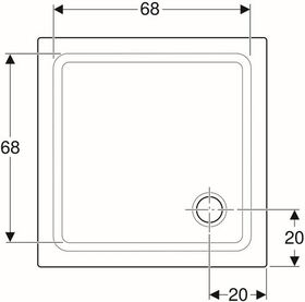 Geberit Duschwanne RENOVA 800x800mm weiß